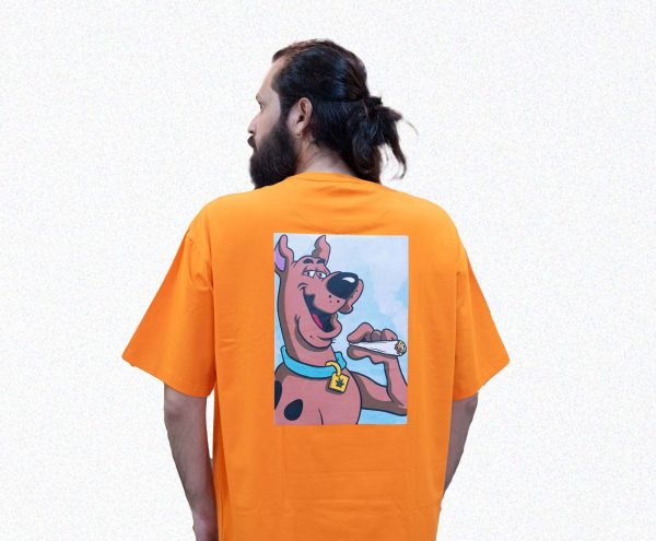 9Tees Cartoon Graphic Printed T-Shirts, Orange - Image 5