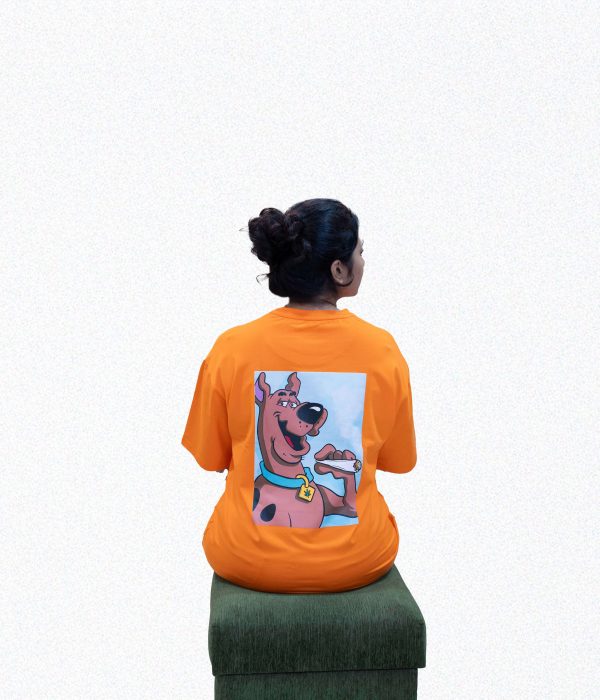 9Tees Cartoon Graphic Printed T-Shirts, Orange - Image 2