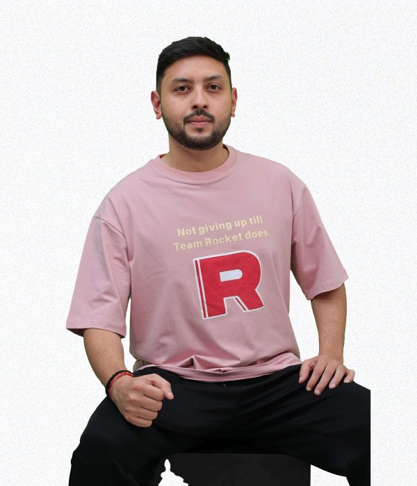 9Tees Pink T-Shirts, Front and Back Team Rocket Graphic Prints - Image 4