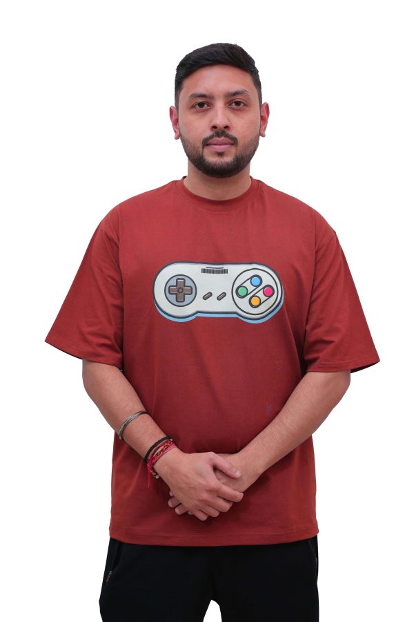 9Tees Retro Video Game Themed T-Shirt, Brown, Unisex - Image 2